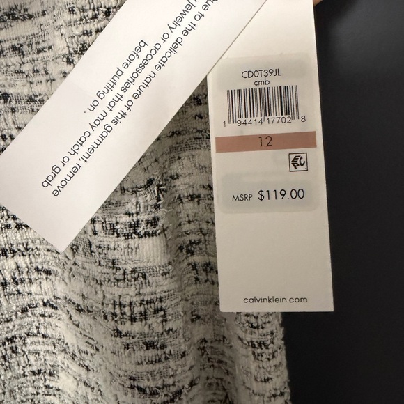 Calvin Klein White and Gray Mini Dress - Picture 10 of 13